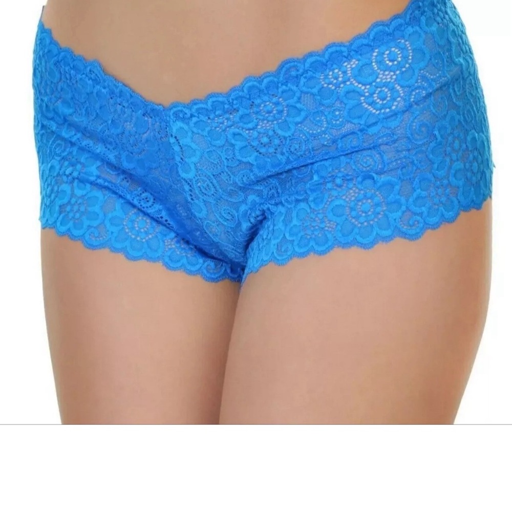 4 Angelina Lady's Lingerie Size m White Mesh Lace Polyester SpandexPanties